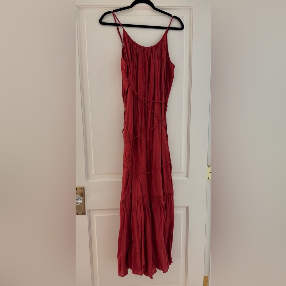 Nordstrom Deep Red Sleeveless Maxi Dress